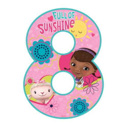 Doc McStuffins Number 8 Edible Icing Image - Click Image to Close